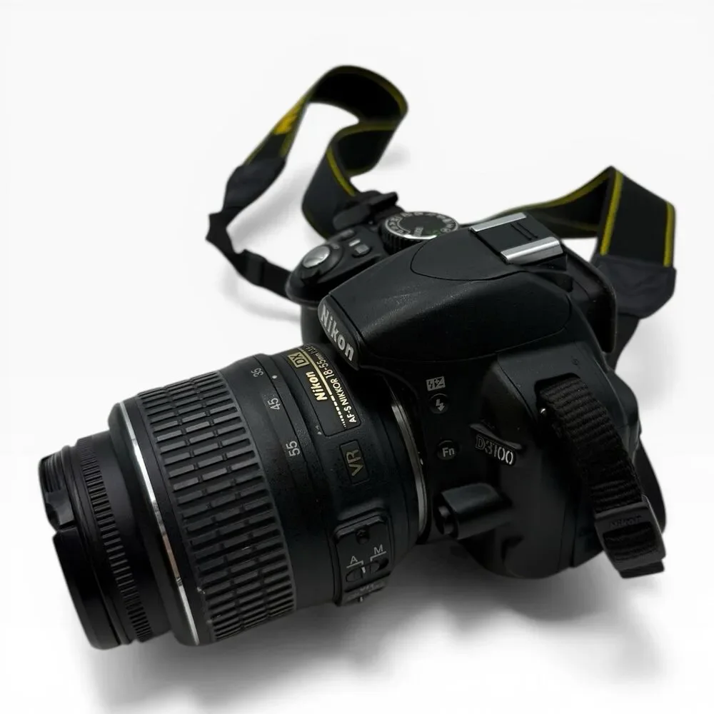 Nikon D3100 DSLR Camera w/ AF-S Nikkor DX 18-55 & 55-200mm Lens BUNDLE